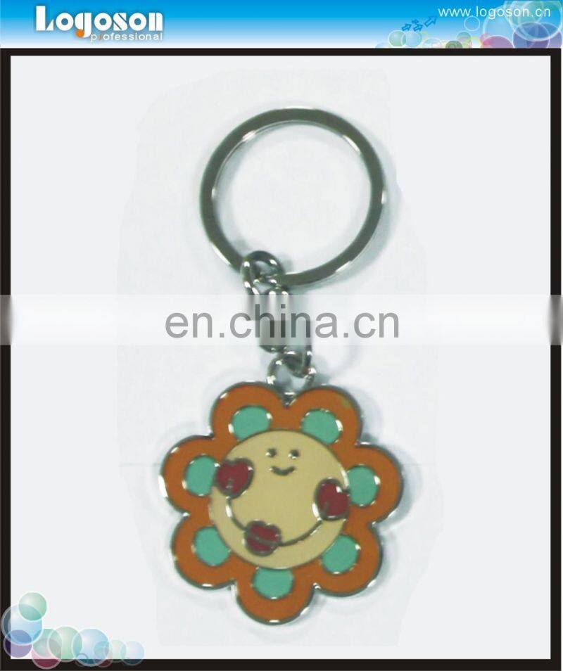 Charm flower and heart shape keyring for girls