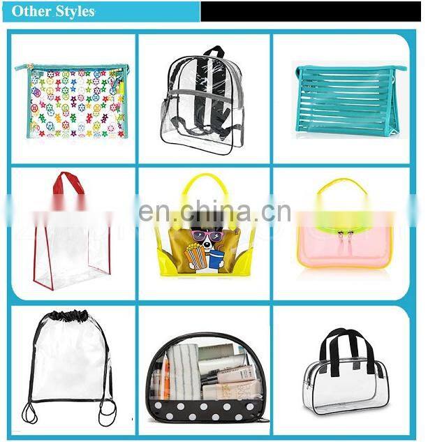 Travel transparent PVC contracted personalized cosmetic bag