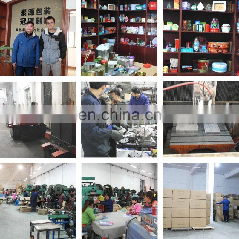 Direct factory christmas round gift tin box wholesale