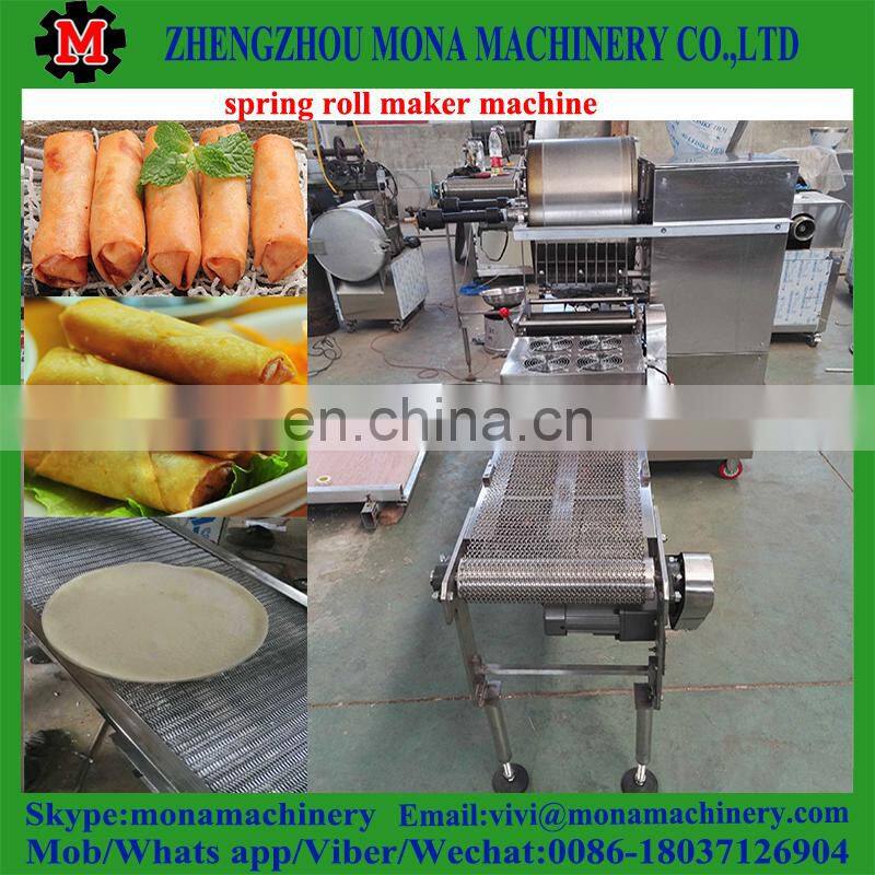 Stainless steel spring roll making machine/automatic square or round spring roll sheet machine with cheap price