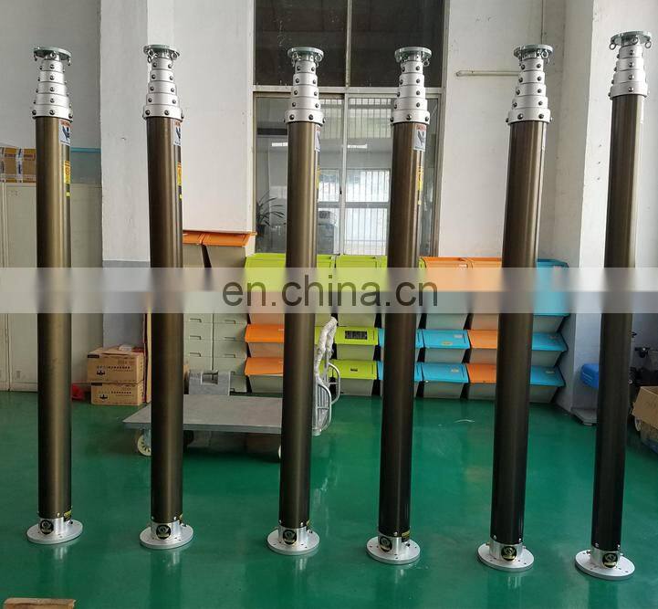 9m pneumatic light brown internal cable diy telescoping pole