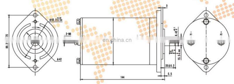 Hydraulic Permanent Magnetic DC Motor 12v 500w