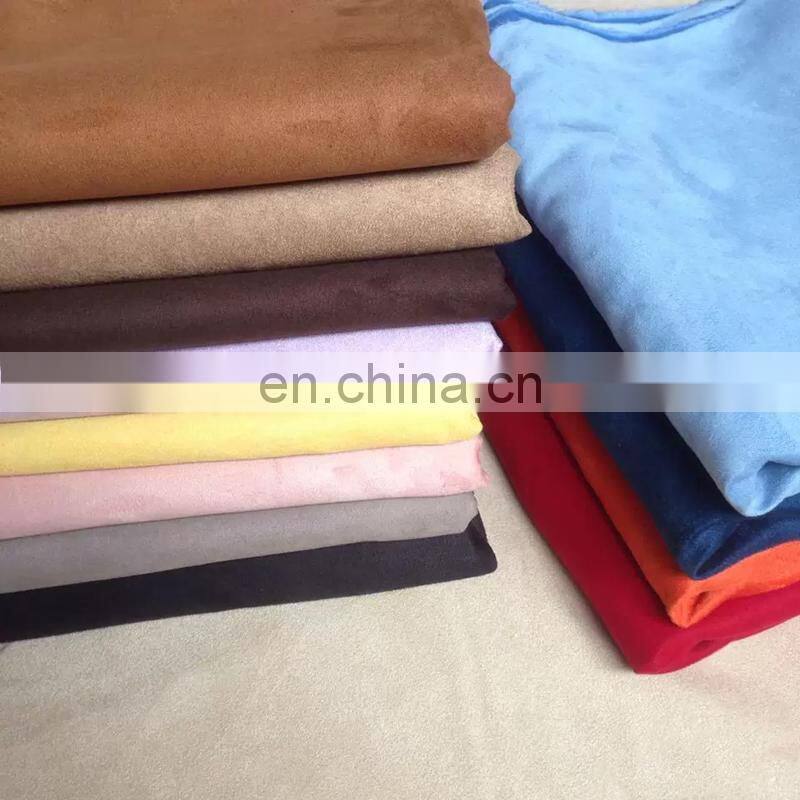 2019 Wholesale 100% polyester sofa faux suede fabric for home textile
