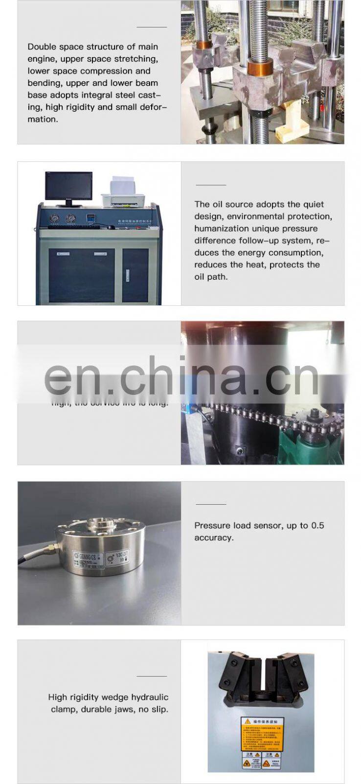 1000 kn tensile testing machine with hydraulic UTM +Lab tensile strength instrument comes peak season