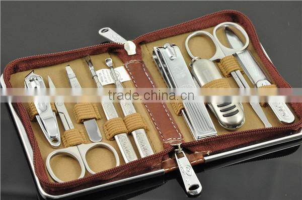 luxury promotional leather boxed gift set with pedicure set