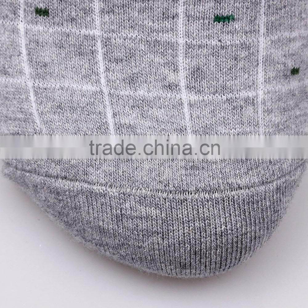 Hot selling men grid stripes gentleman dress casual cotton socks