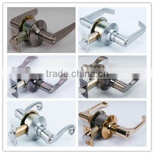 3421PB-ET:TRUST ANSI Grade 3 Cylindrical Entrance Lever Lock With Brass Cylinder