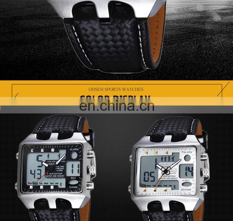 OHSEN 0930 Men Digital Quartz Wristwatch Fashion Sports Men Analog 30M Waterproof used watches for sale