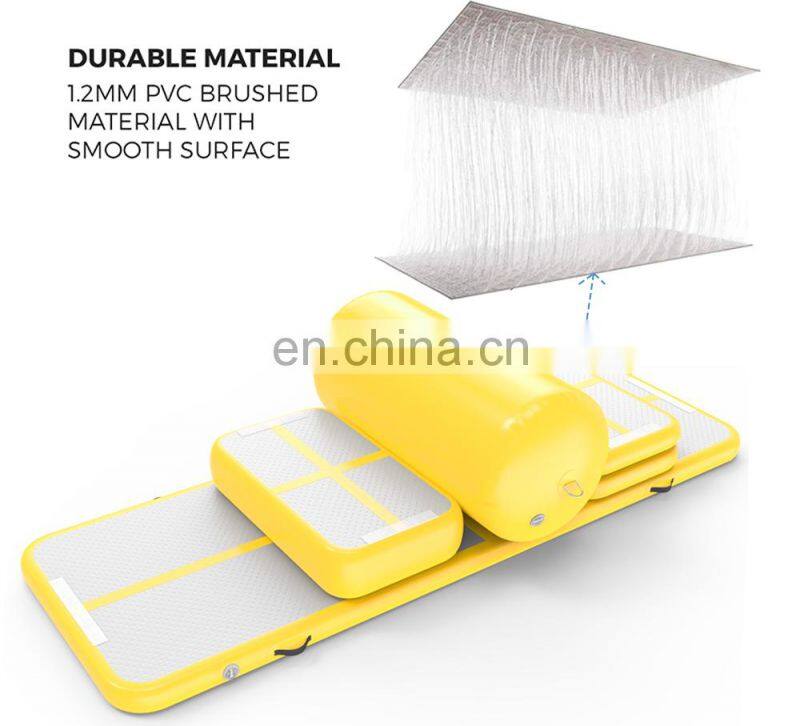 Yellow Inflatable Gymnastics Mat Airtrack Air Track Floor