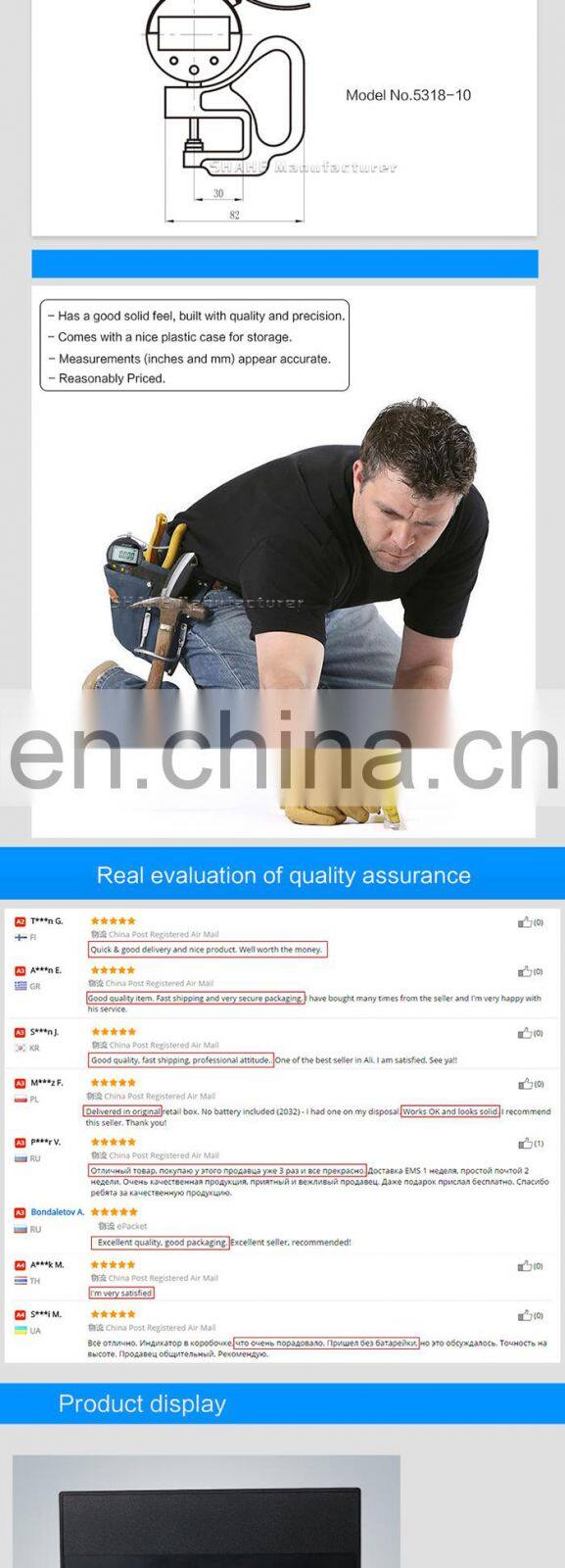 0-10 mm 0.001 mm high resolution digital thickness gauge glass thickness gauge metal thickness gauge