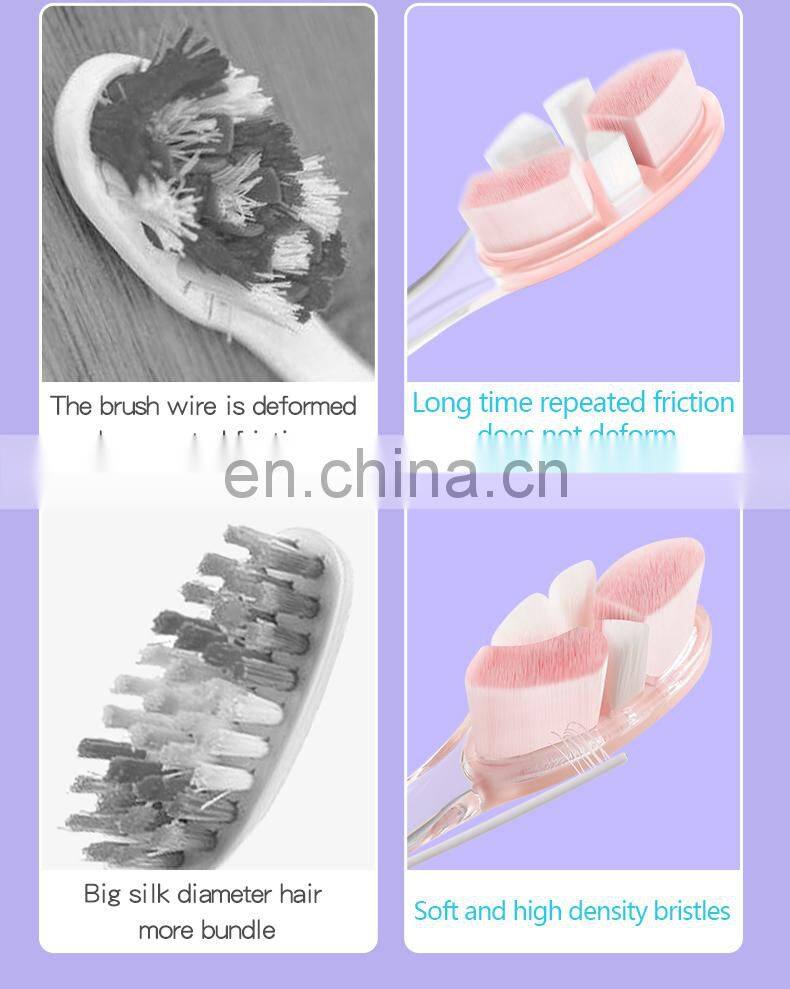 Private label Extra Soft Toothbrush Ultra Soft-bristled bamboo Teeth brush Micro-nano 20000 Floss Bristle Effect for adult
