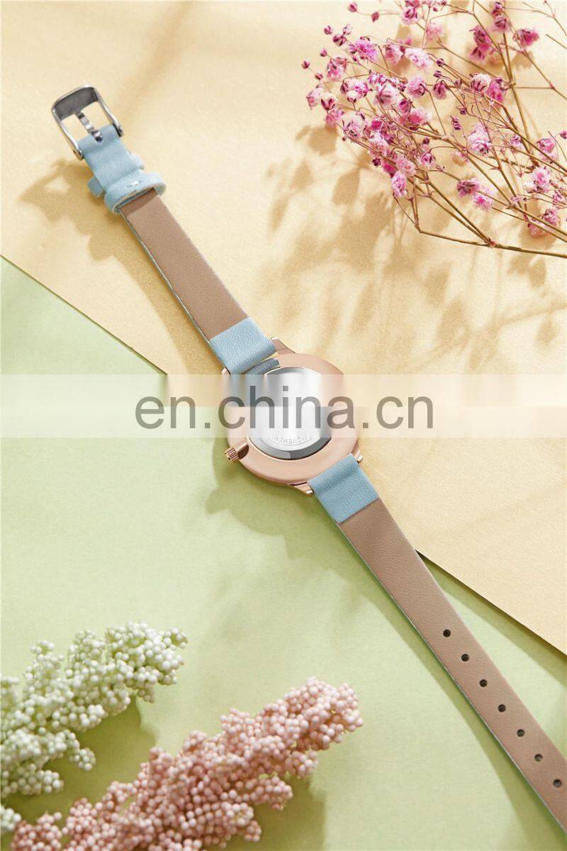 SHENGKE New Fashion Simple Style Temperature Change Color Women Watch Sunray Color Change Men Women Quartz Wristwatches