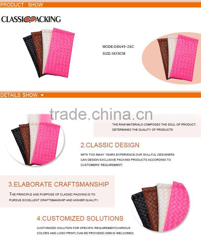 Eco-friendly reclaimed material fancy glasses pouch