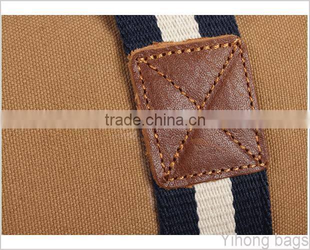 simple canvas leather duffle bag
