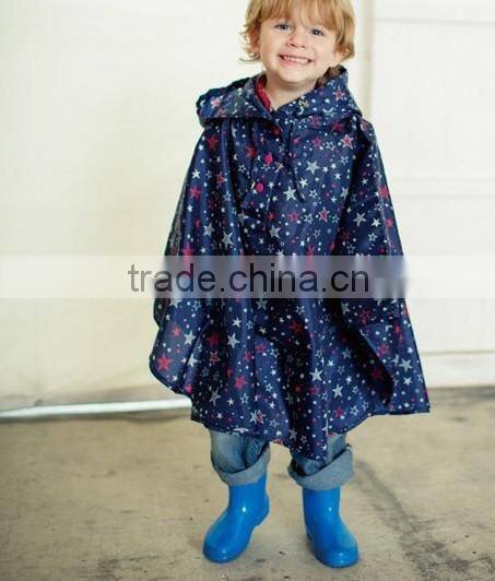 Toddler Custom Pattern Polyester Rain Poncho For Toddlers