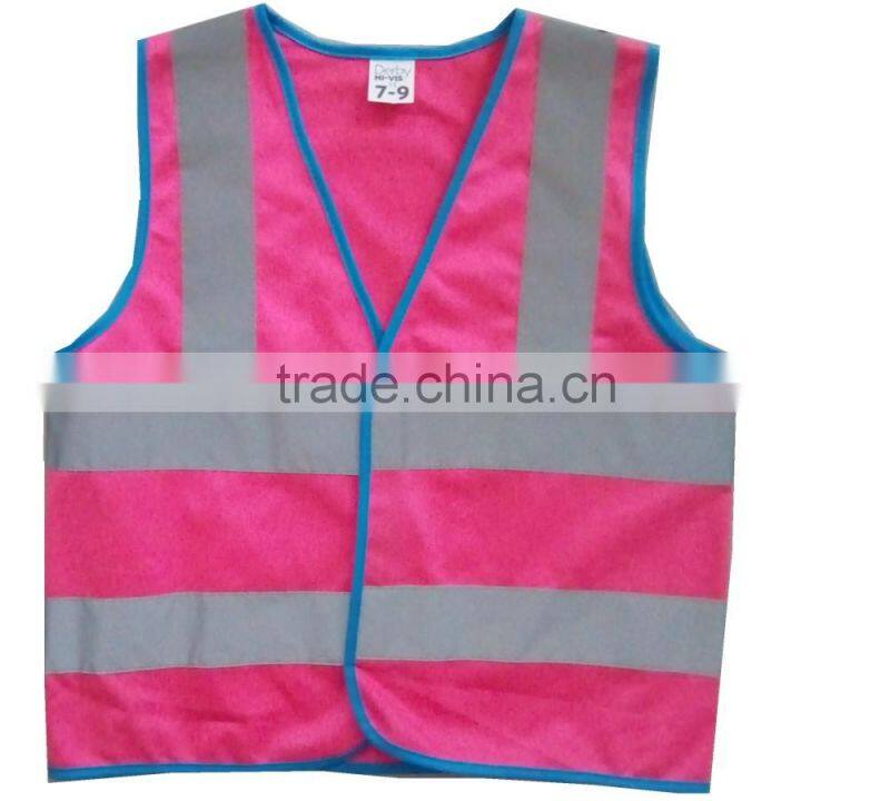pink hi vis reflective vest, school safety vest