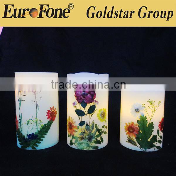 2016 hot sales re wax battery operated candles