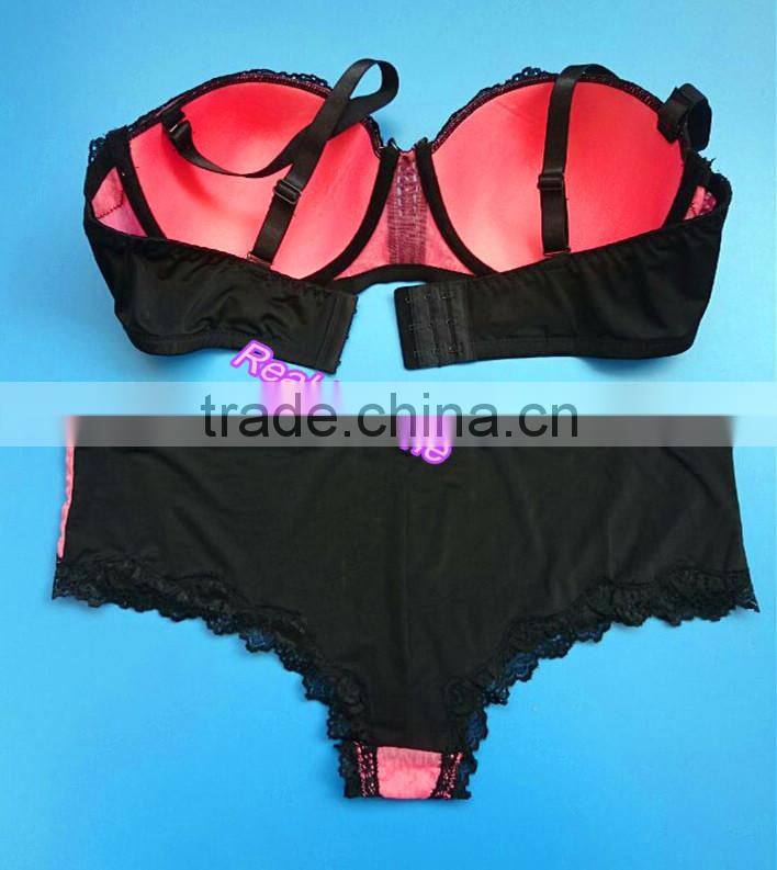 Leopard Jacquard Lace Underwear Set, Plus Size Bra Set
