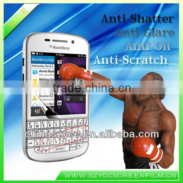Fashion Blackberry Stickers Factory Supply New Products 2013 Anti-explosive Screen Protective Film For Blackberry Q10