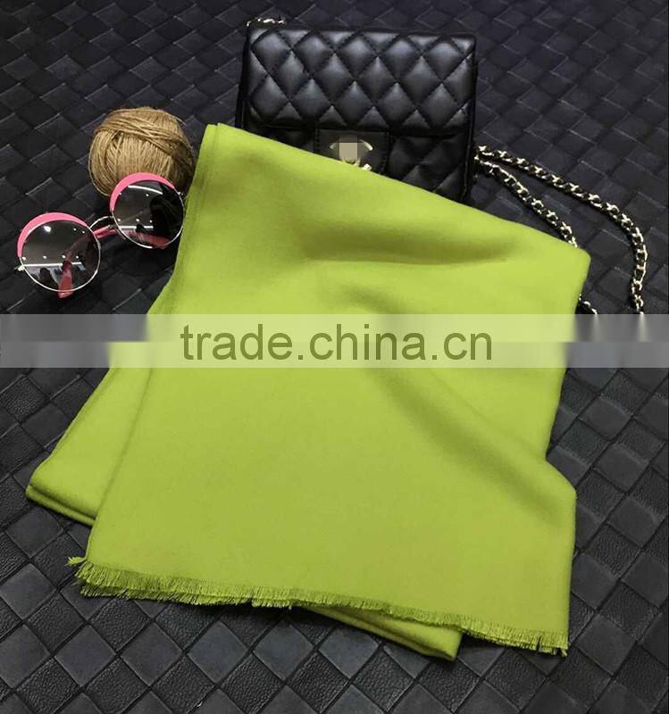New Winter Fashion Fringe Plain Women Cashmere Shawl