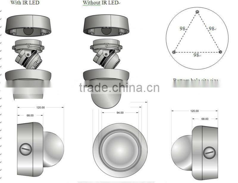 H.264 format 4-Bracket Mega Pixel HD Dome Camera