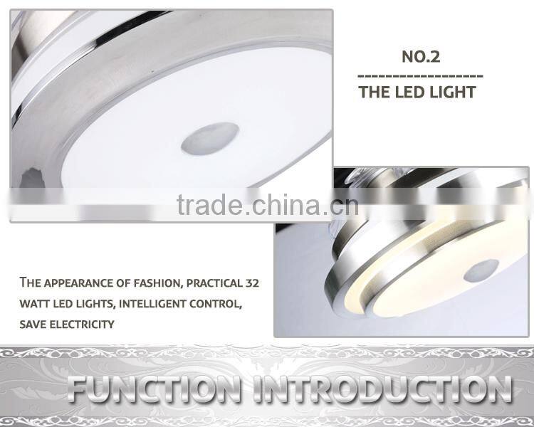 White Light Simple European Design Ceiling Fan