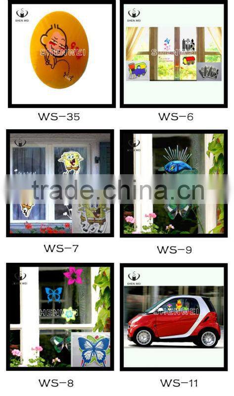 bear reusable electrostatic car stickers for window