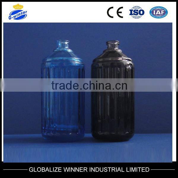 100ml amber blue perfume glass bottle ,printing cosmetic bottle