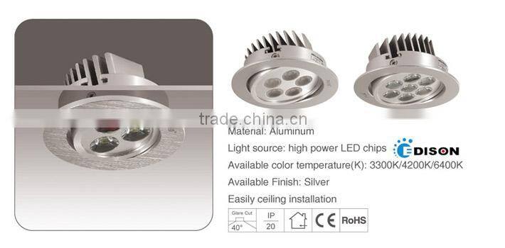 Bright CREE LED Recessed Ceiling lamp / corner lamp aluminum body