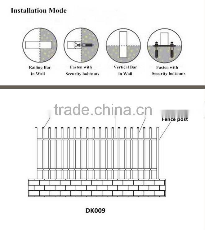 DK009 factory hot sale Galvanized steel tube fence panels
