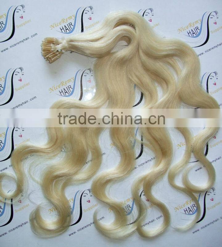 double drawn european virgin hair keratin prebonded hair i tip