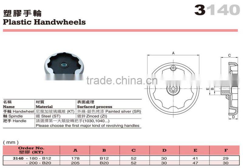 For CNC Wood Lathe Machines Tools Taiwan Plastic Valve Handwheels
