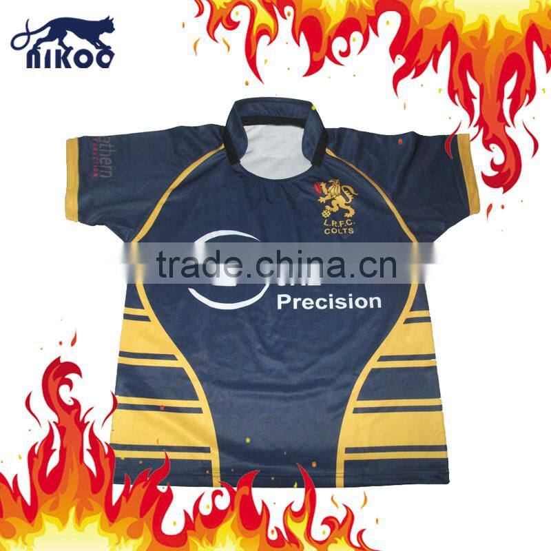 High tech custom made sublimated rugby top