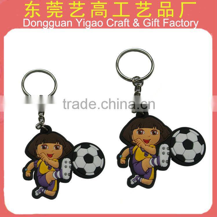 Rubber football shirt key chain/custom football shirt key ring