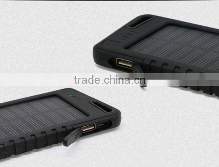5000mAh solar charger tv with ac wall socket for mobile phone