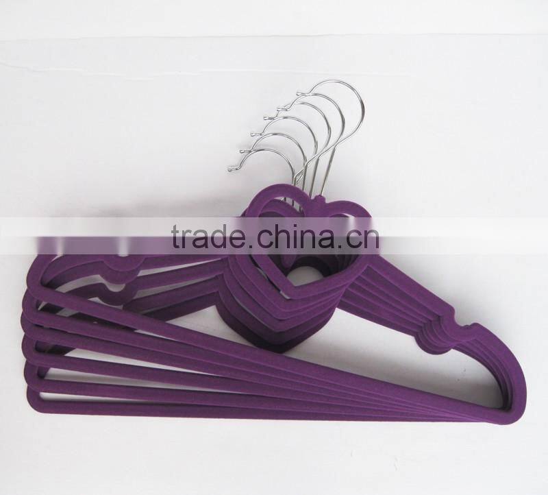 velvet kids hanger anti-slip children hangers 33CM length
