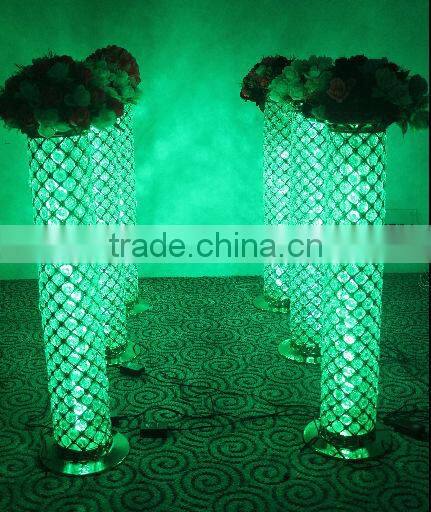 wedding LED pillar wedding crystal column wedding column decoration(MWS-002)