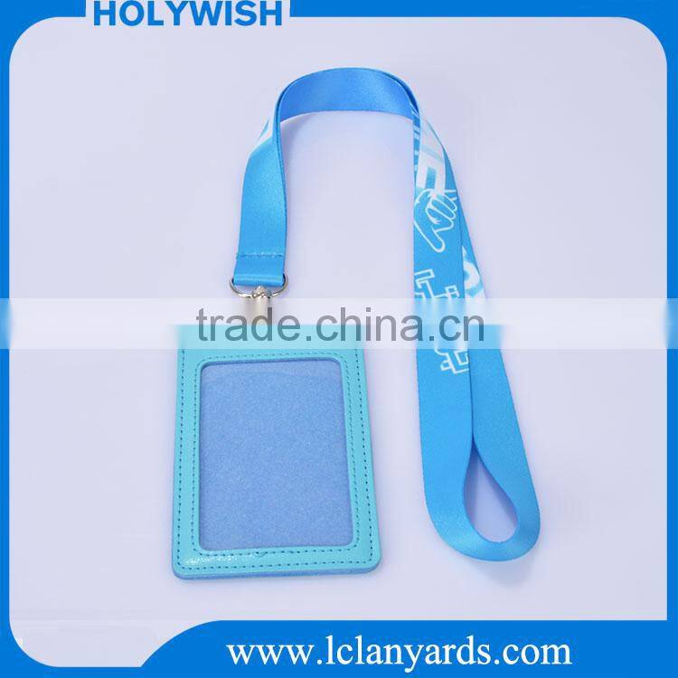 Polyester custom sublimation printing lanyards with id badge holder