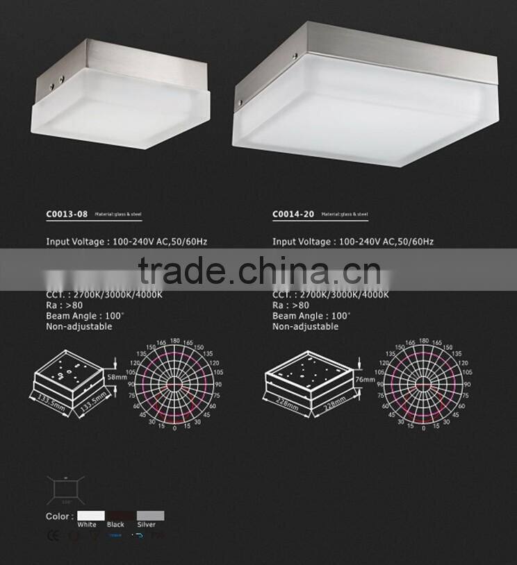 Free sample CE/ROSE 9W modren surface mounted led ceiling light