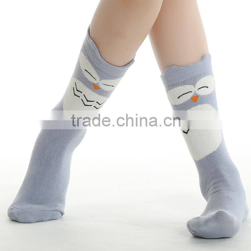 New hot sale kids socks knee high soft cotton baby girls pink socks Wholesale