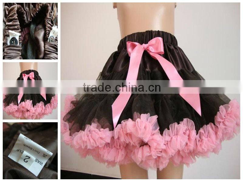 New arrival !! Wholesale chic tutu party pettiskirt with fluffy ruffle for girls
