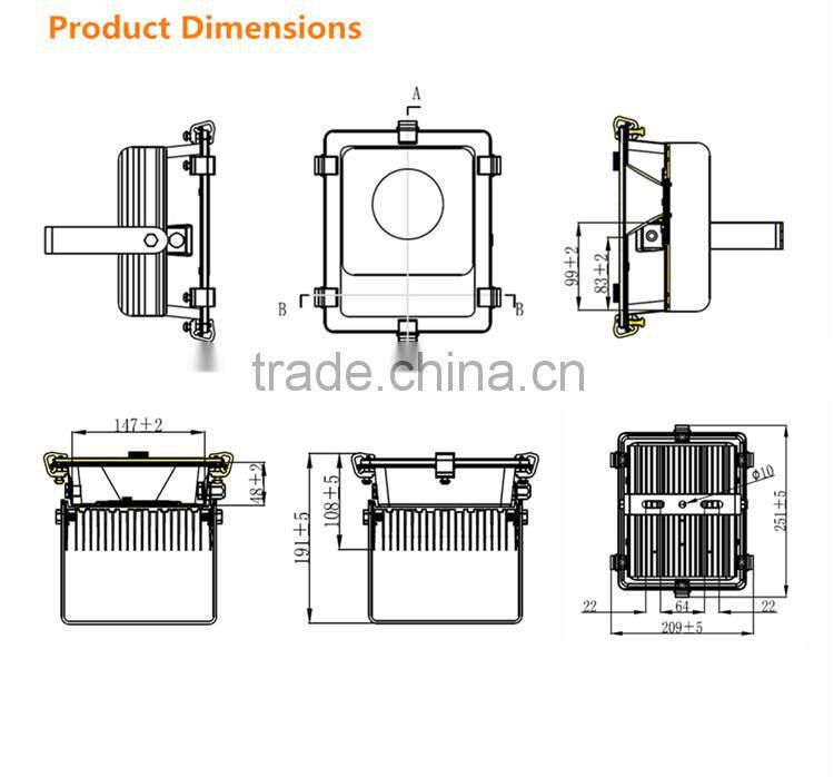 Outdoor using 220V Driverless COB LED Flood Lights