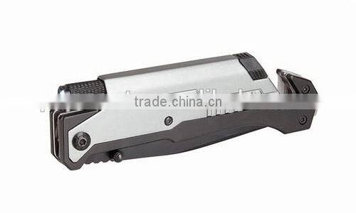 Outdoor multifunction survival knife with fire starter and led flashlight