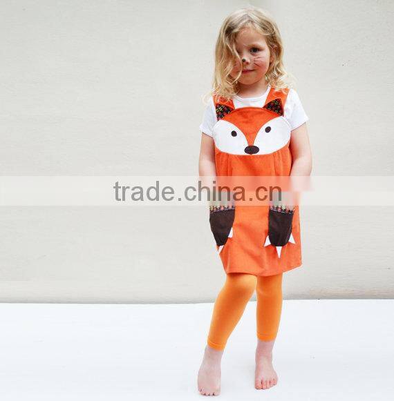 OEM super quality 100%Organic Cotton baby animal romper with FOX and CAT patterns