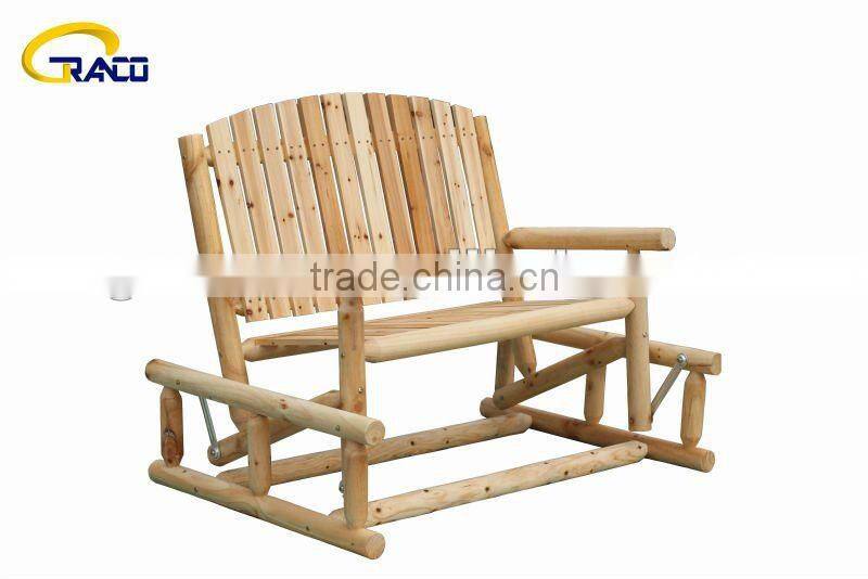 Granco GW011 2012 hot sale double glider Wooden bistro chair