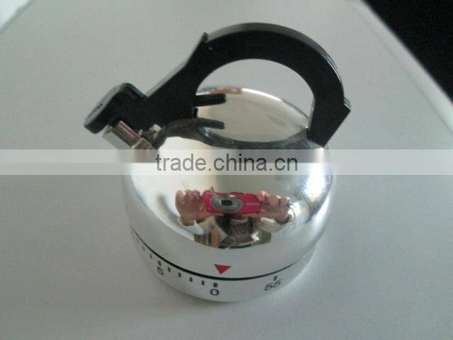 Teapot Shaped Plastic ABS with Vacuum Coating Kitchen Mechanical Timer