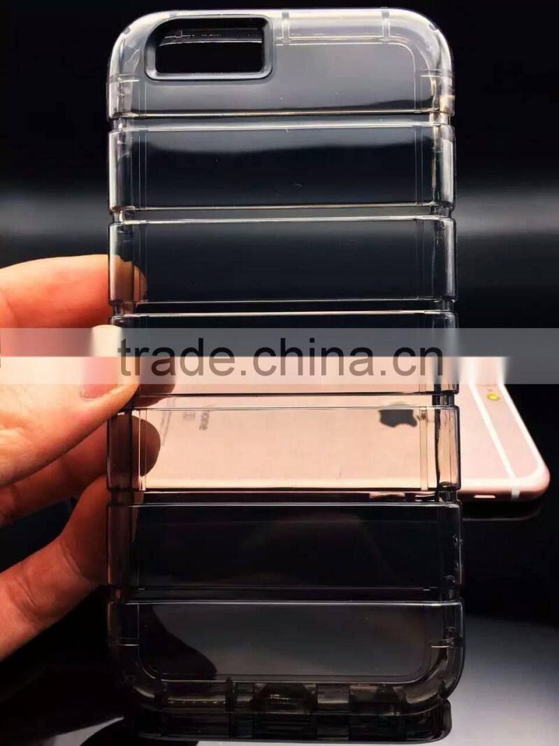 Transparent Clear Silicone Slim Gel TPU Case and Screen Protector for iPhone 6S Plus
