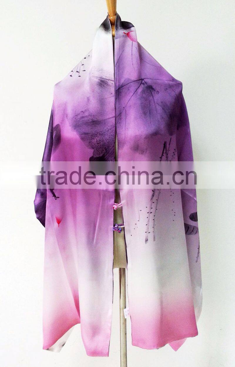 scarfs pashmina with digital printing on double layer silk