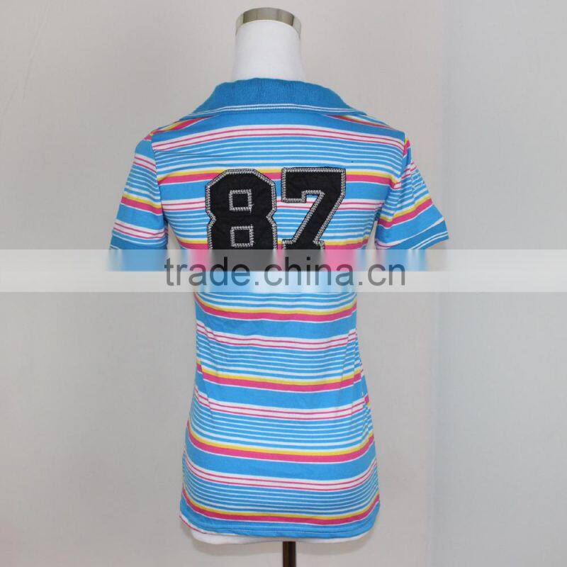 2016 latest women polo shirt pretty lady clothing your own brand