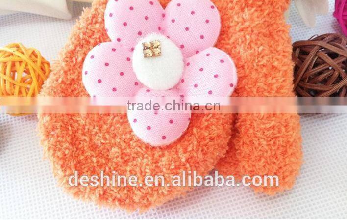 wholesale fleece children sun flowers baby gloves ST111